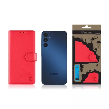   Tactical Field Notes Samsung Galaxy A15 5G, flip/oldalra nyíló tok, piros