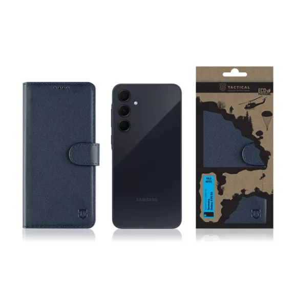 Tactical Field Notes Samsung Galaxy A35 5G, flip/oldalra nyíló tok, kék