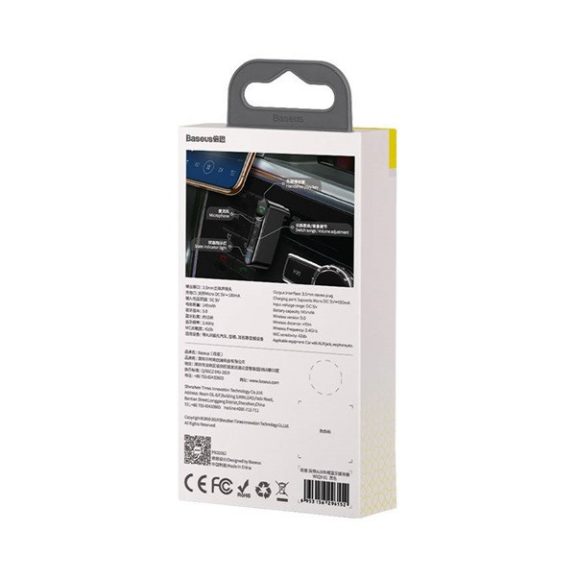 Baseus Qiyin bluetooth 5.0 AUX vevő, fekete