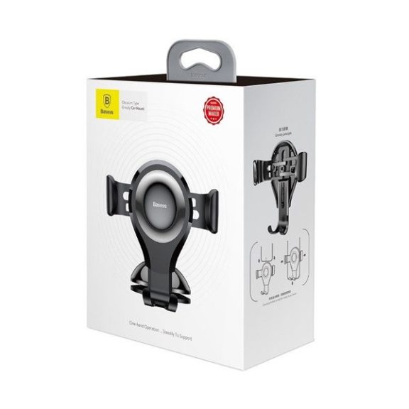Baseus Osculum Gravitációs mobiltelefon tartó, fekete