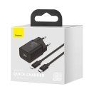 Baseus Super Si USB-AUSB-C gyorstöltő 1 m-es USB-AUSB-C-Lightning kábellel, 20W, fekete