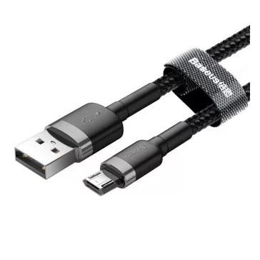   Baseus Cafule USB / Micro-USB töltő- és adatkábel, 2,4A, 1m, szürke-fekete