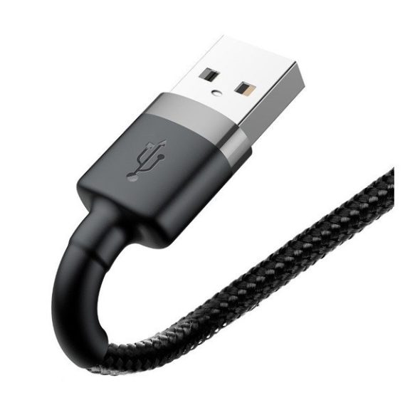 Baseus Cafule USB / Lightning töltő- és adatkábel, 1,5A, 2m, szürke-fekete