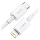 Baseus Superior Series USB-C / Lightning töltő- és adatkábel, 20W, PD, 1m, fehér