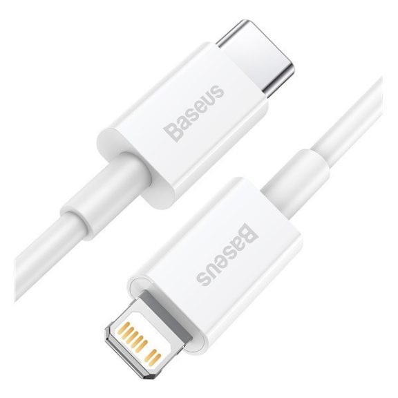 Baseus Superior Series USB-C / Lightning töltő- és adatkábel, 20W, PD, 1m, fehér