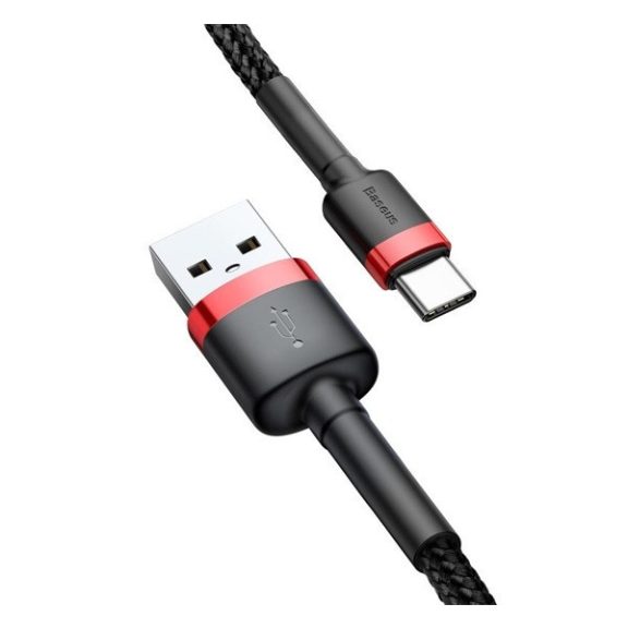 Baseus Cafule USB / USB-C töltő- és adatkábel, 2A, 2m, piros-fekete
