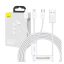 Baseus Superior Series 3in1 töltő- és adatkábel, USB / microUSB / USB-C / Lightning, 3,5 A, 1,2 m, fehér