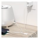 Baseus Superior Series 3in1 töltő- és adatkábel, USB / microUSB / USB-C / Lightning, 3,5 A, 1,2 m, fehér