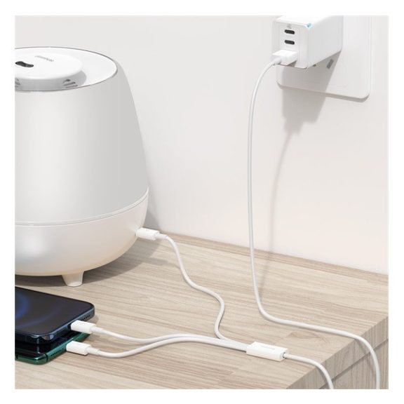 Baseus Superior Series 3in1 töltő- és adatkábel, USB / microUSB / USB-C / Lightning, 3,5 A, 1,2 m, fehér