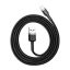 Baseus Cafule USB / Lightning töltő- és adatkábel, 2.4A, 1 m, szürke-fekete