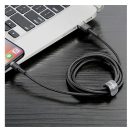 Baseus Cafule USB / Lightning töltő- és adatkábel, 2.4A, 1 m, szürke-fekete