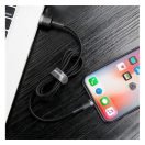 Baseus Cafule USB / Lightning töltő- és adatkábel, 2.4A, 1 m, szürke-fekete