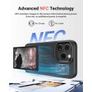 E-Ink okos telefontok, programozható NFC kijelzővel iPhone 13 Pro, fekete