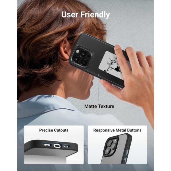 E-Ink okos telefontok, programozható NFC kijelzővel iPhone 13 Pro, fekete