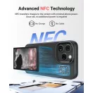 E-Ink okos telefontok, programozható NFC kijelzővel iPhone 14 Pro, fekete