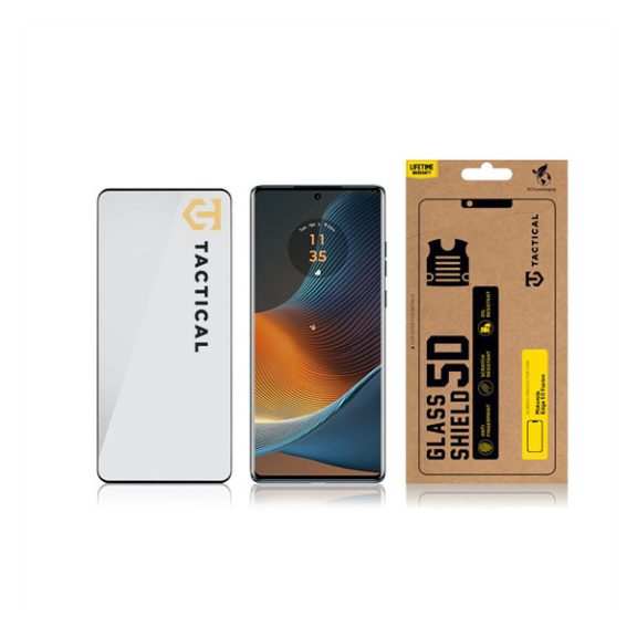 Tactical Glass Shield 5D Motorola Edge 50 Fusion kijelzővédő üvegfólia, fekete