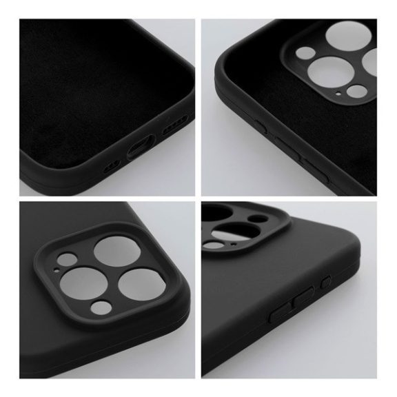 2mm Apple iPhone 14 Pro szilikon hátlap tok, fekete