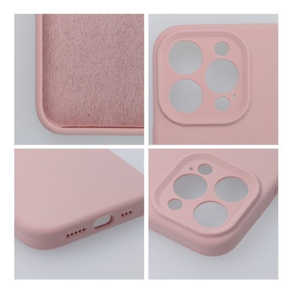 2mm Apple iPhone 14 Pro szilikon hátlap tok, világos rózsaszín