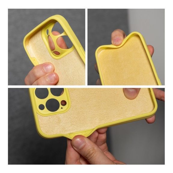 2mm Apple iPhone 14 Pro szilikon hátlap tok, sárga