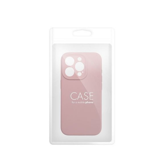 2mm Apple iPhone 15 Pro szilikon hátlap tok, világos rózsaszín