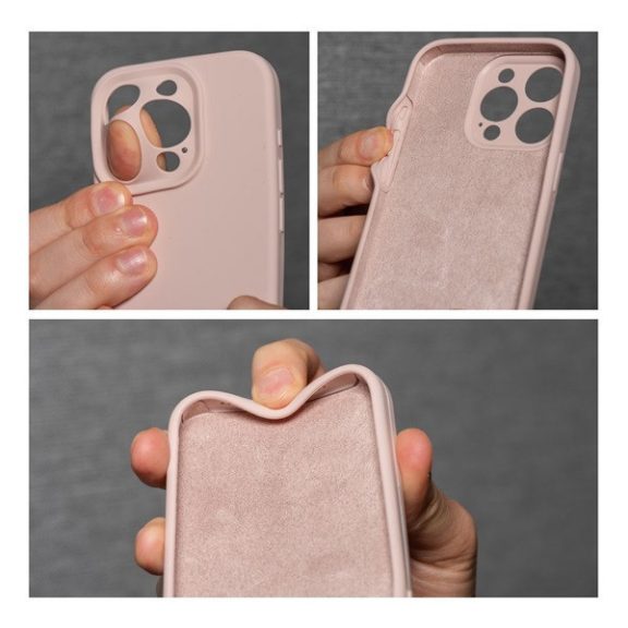 2mm Apple iPhone 15 Pro szilikon hátlap tok, rózsaszín