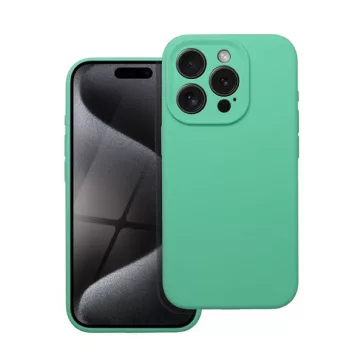2mm Apple iPhone 15 Pro szilikon hátlap tok, mentazöld
