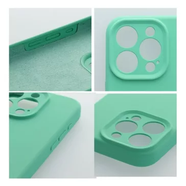 2mm Apple iPhone 15 Pro Max szilikon hátlap tok, mentazöld