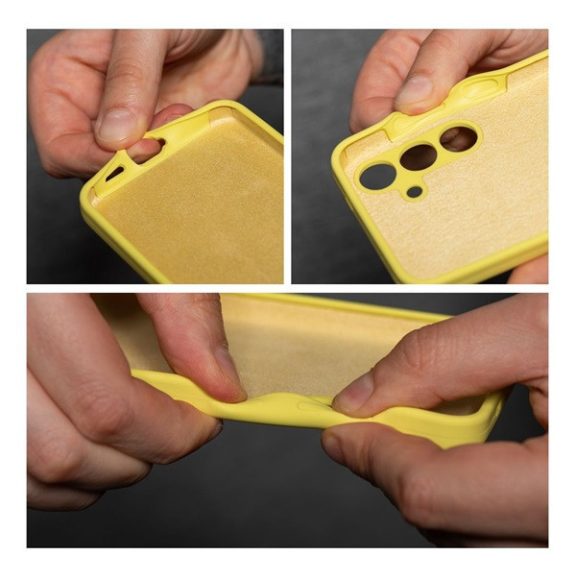 2mm Motorola G54 5G szilikon hátlap tok, sárga