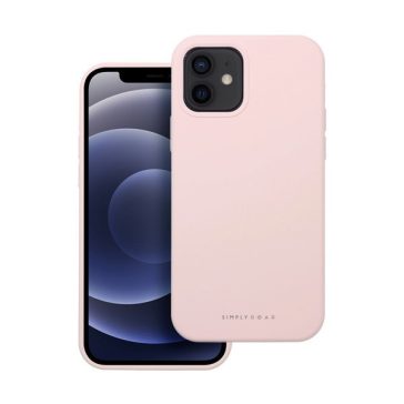   Roar Apple iPhone 12 prémium szilikon tok velúr béléssel, világos rózsaszín