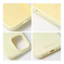 Roar Apple iPhone 13 Pro prémium szilikon tok velúr béléssel, világossárga