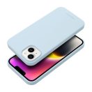 Roar Apple iPhone 14 prémium szilikon tok velúr béléssel, világoskék