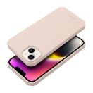 Roar Apple iPhone 14 Plus prémium szilikon tok velúr béléssel, világos rózsaszín