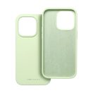 Roar Apple iPhone 14 Plus prémium szilikon tok velúr béléssel, világoszöld