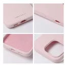 Roar Apple iPhone 15 Pro prémium szilikon tok velúr béléssel, világos rózsaszín