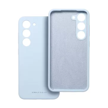   Roar Samsung Galaxy A15 4G / A15 5G prémium szilikon tok velúr béléssel, világoskék