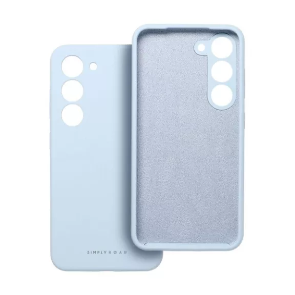 Roar Samsung Galaxy A15 4G / A15 5G prémium szilikon tok velúr béléssel, világoskék
