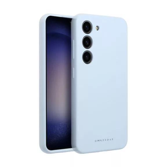 Roar Samsung Galaxy A15 4G / A15 5G prémium szilikon tok velúr béléssel, világoskék