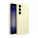 Roar Samsung Galaxy A05s prémium szilikon tok velúr béléssel, világossárga