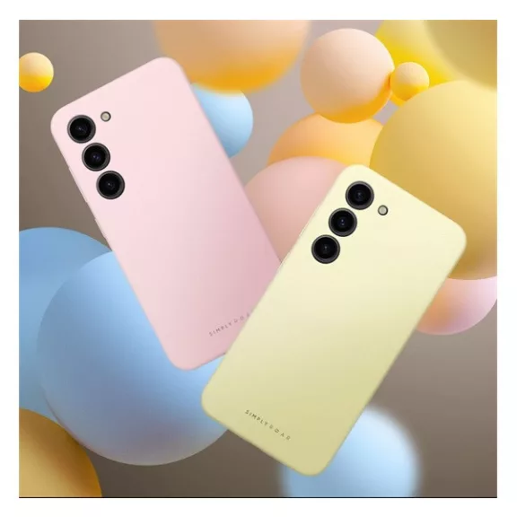 Roar Samsung Galaxy A05s prémium szilikon tok velúr béléssel, világossárga