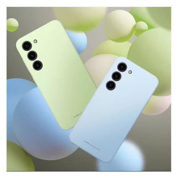 Roar Samsung Galaxy A35 5G prémium szilikon tok velúr béléssel, világoskék
