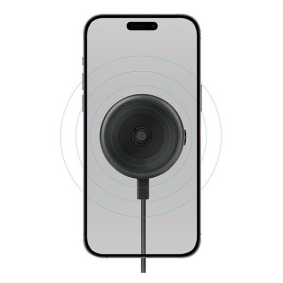 Energea AirLock univerzális autós tartó vezetéknélküli töltéssel, szélvédőre, fekete