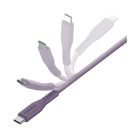 Energea Flow C94 USB-C / Lightning MFI szövet gyorstöltő- és adatkábel, 1.5m, 60W, 3A, lila