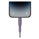Energea Flow C94 USB-C / Lightning MFI szövet gyorstöltő- és adatkábel, 1.5m, 60W, 3A, lila