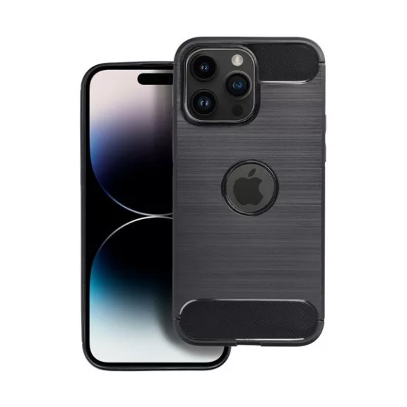 Forcell Carbon Apple iPhone 16 Pro szilikon tok, fekete