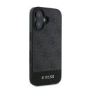 Guess 4G Bottom Stripe Apple iPhone 16 Plus hátlap tok, szürke GUHCP16MG4GLGR