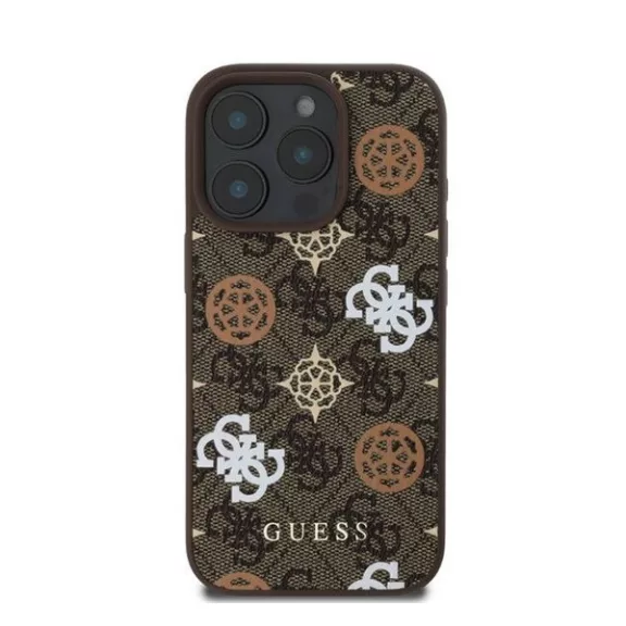 Guess Peony On 4G Background Apple iPhone 16 Pro MagSafe kompatibilis tok, barna GUHMP16LP4PWPW