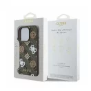 Guess Peony On 4G Background Apple iPhone 16 Pro MagSafe kompatibilis tok, barna GUHMP16LP4PWPW