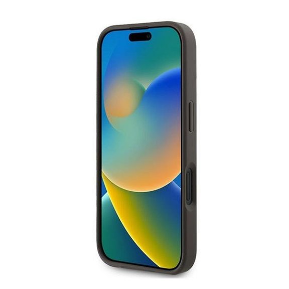 Guess 4G Printed Stripes MagSafe Apple iPhone 16 Plus hátlap tok, barna GUHMP16MP4RPSW