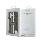 Guess 4G Printed Stripes MagSafe Apple iPhone 16 Plus hátlap tok, barna GUHMP16MP4RPSW