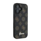 Guess PU Peony Script Apple iPhone 16 Plus MagSafe kompatibilis tok, fekete/barna GUHMP16MPGPYSK